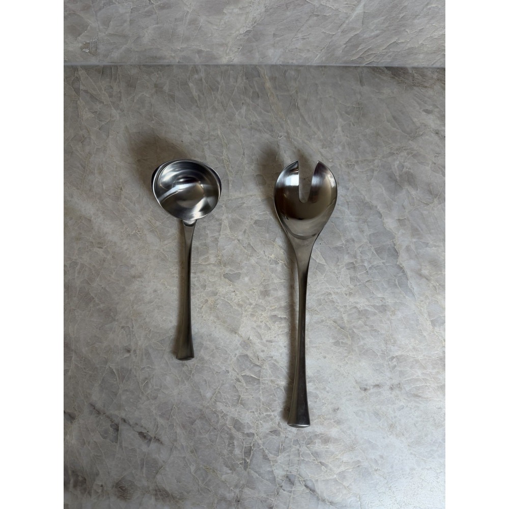 Vintage WMF Cromargan Japan 2pc Salad Serving Spoon Fork Set